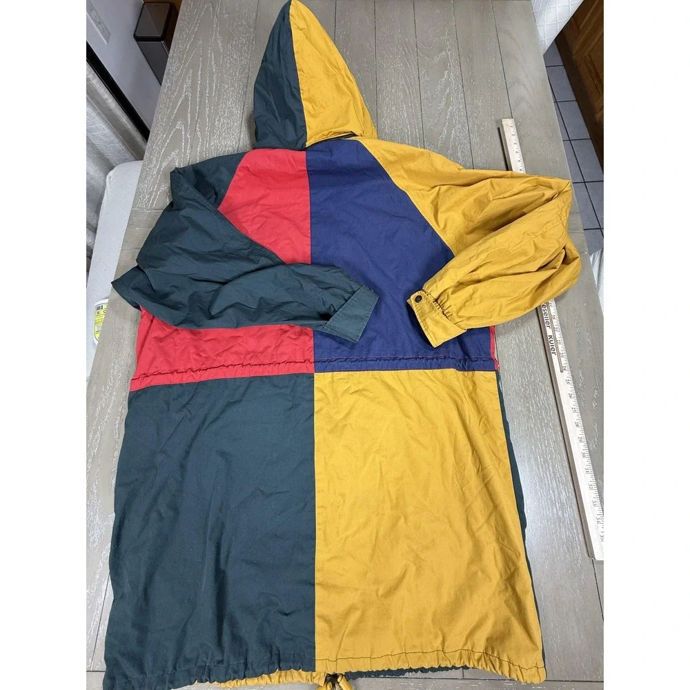 World Top Class Jacket Mens Large XL Multicolor Colorblock Hooded Parka Full Zip